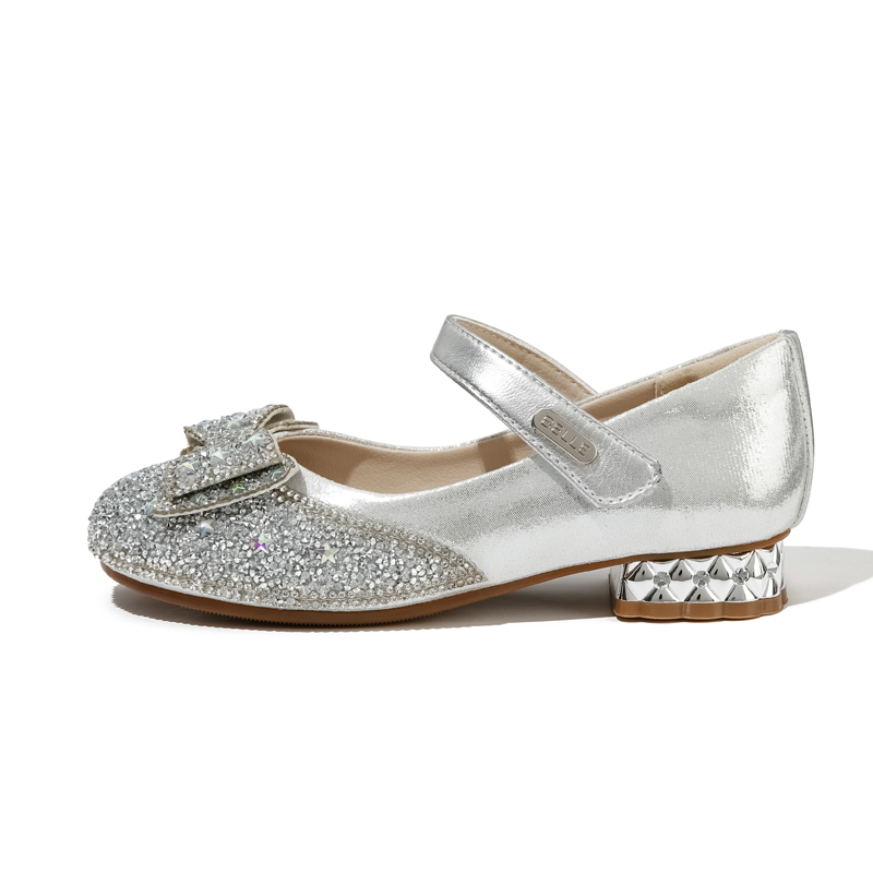 Низкие детские кожаные туфли Kids' BELLE BABY, розовый — фото 3