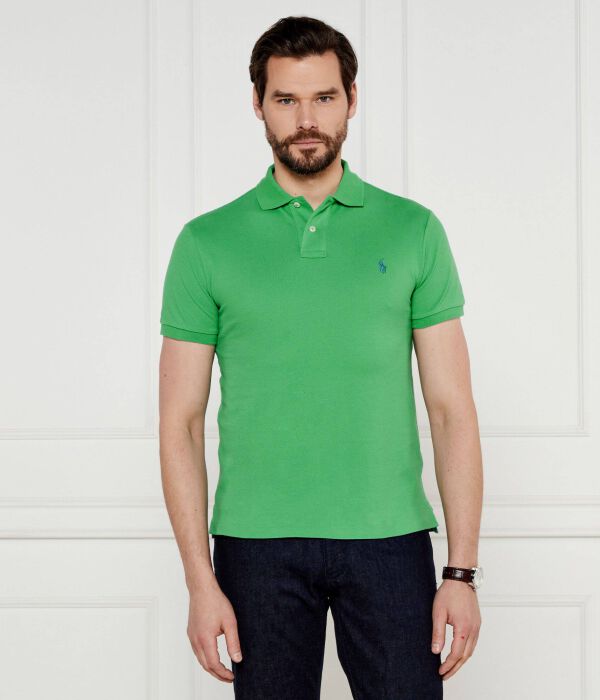 

Рубашка поло Slim fit Polo Ralph Lauren, зеленый