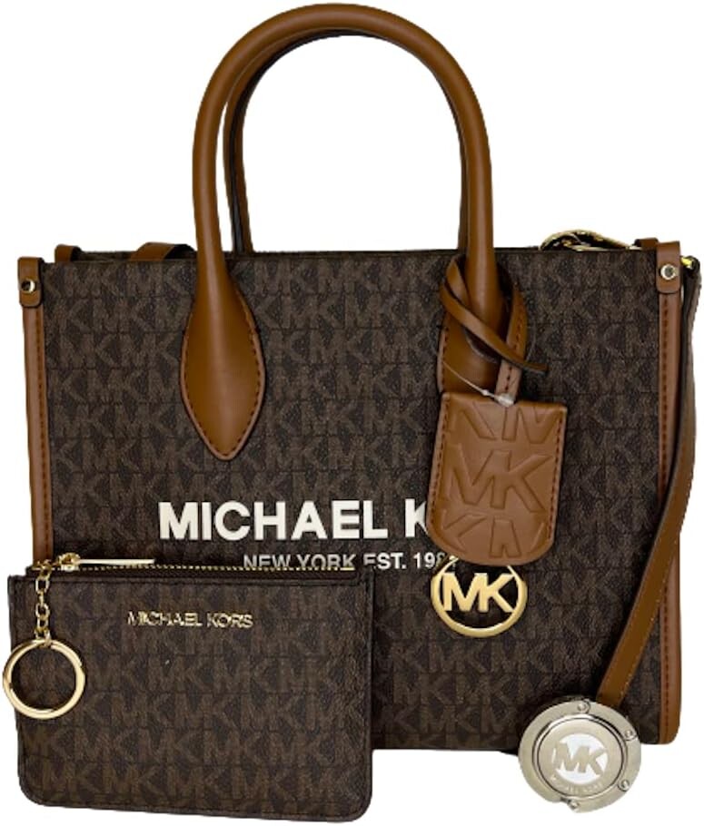 

Маленькая сумка-шоппер Michael Kors Mirella на молнии с верхом в комплекте SM TZ Кошелек для монет на крючке