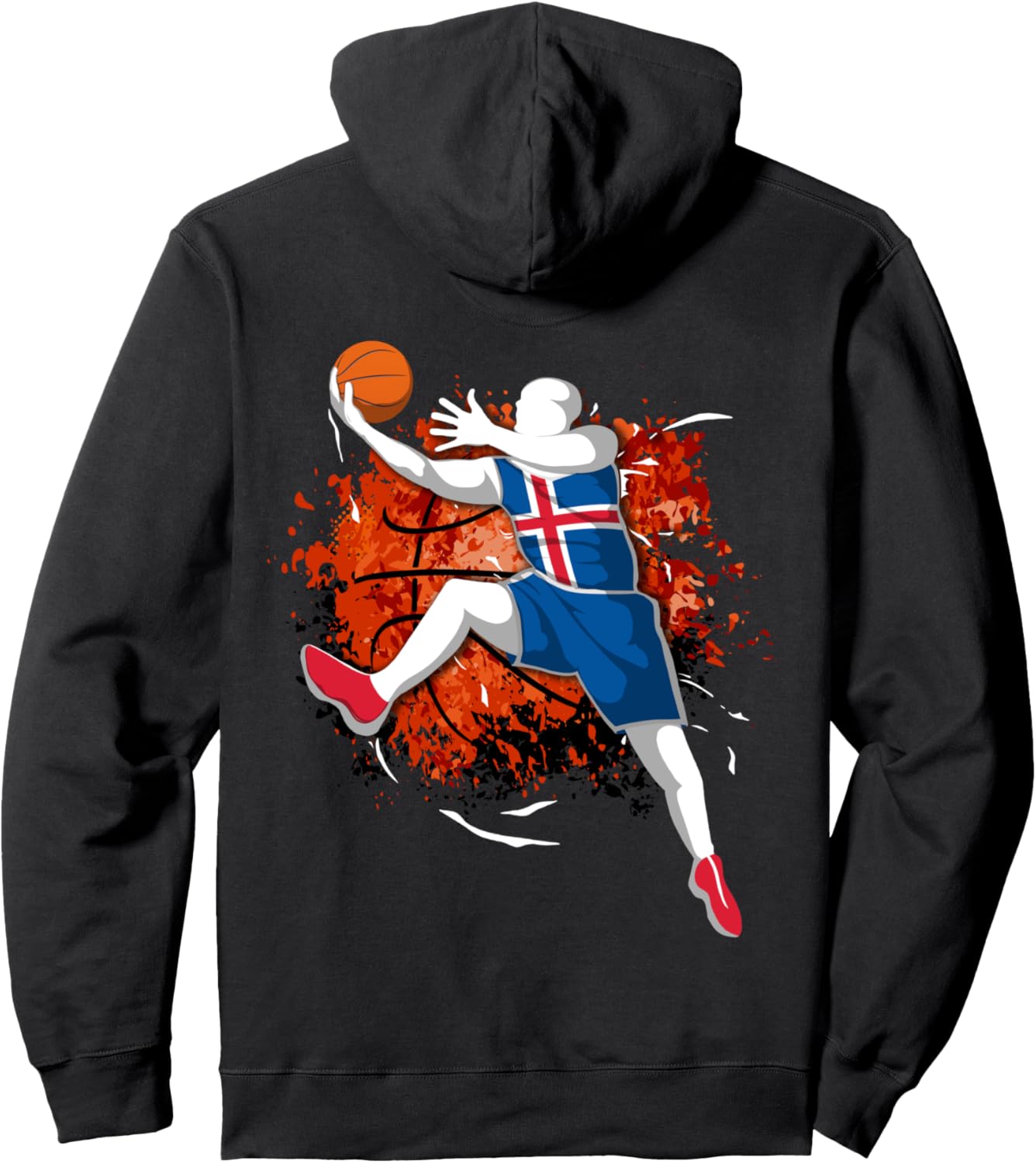 

Исландская баскетбольная команда, исландский флаг - толстовка для любителей спорта, любителей исландского баскетбола Teeisle Iceland Basketball, черный