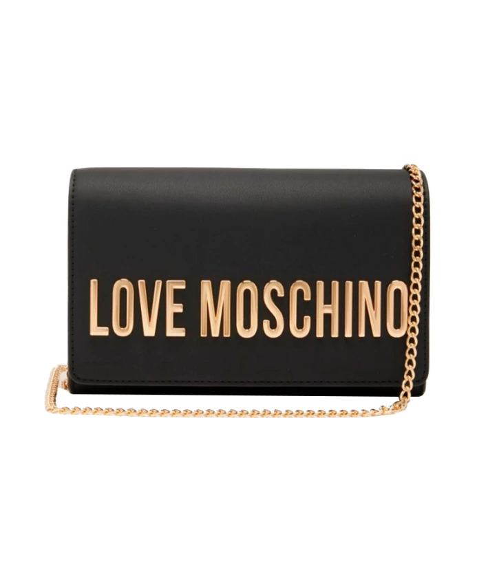 

Сумка через плечо с золотыми деталями Moschino, черный