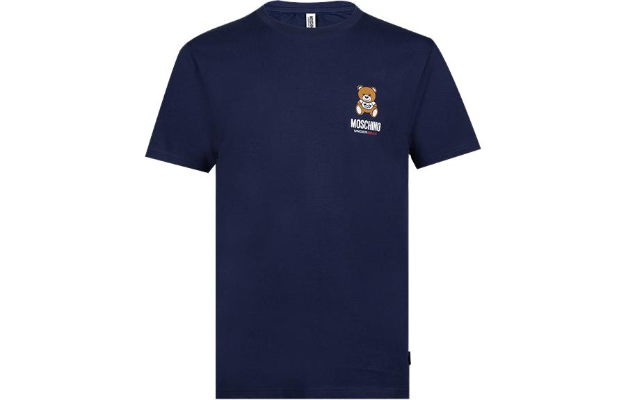 

MOSCHINO Футболка мужская темно-синяя, Синий, MOSCHINO Футболка мужская темно-синяя