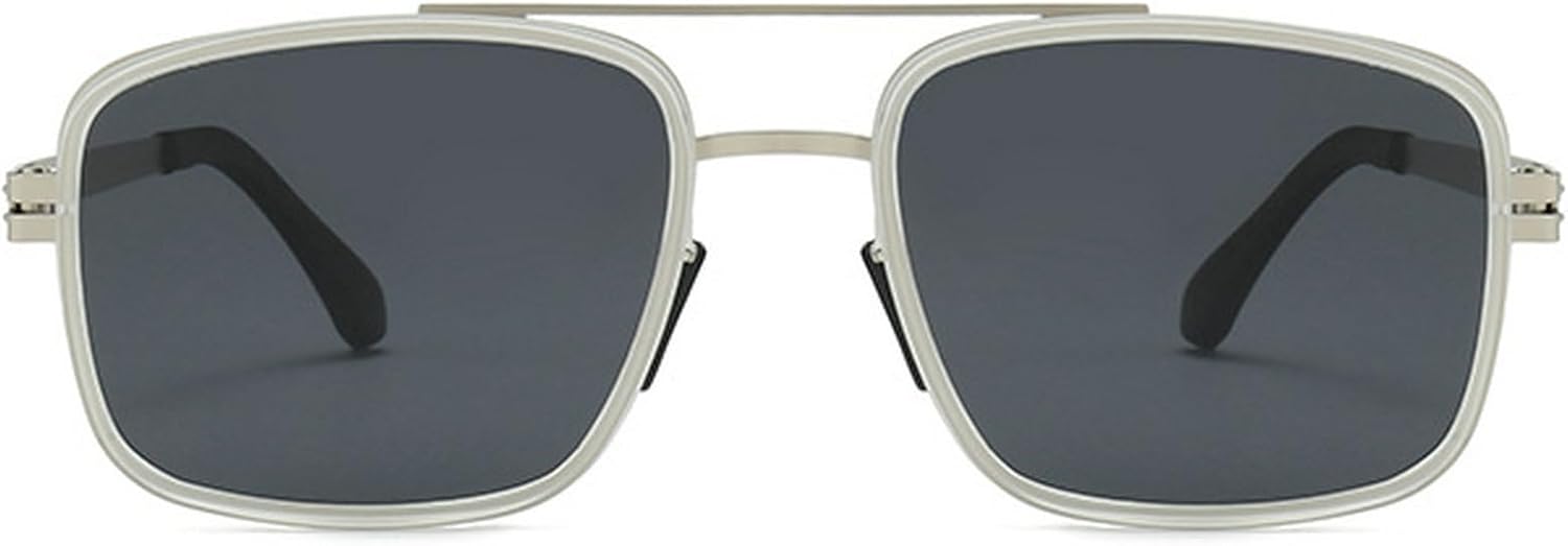 

Модные квадратные солнцезащитные очки для мужчин и женщин, очки-пилот, солнцезащитные очки для вождения на открытом воздухе, защита от ультрафиолета UV400 mincl, Clear Black