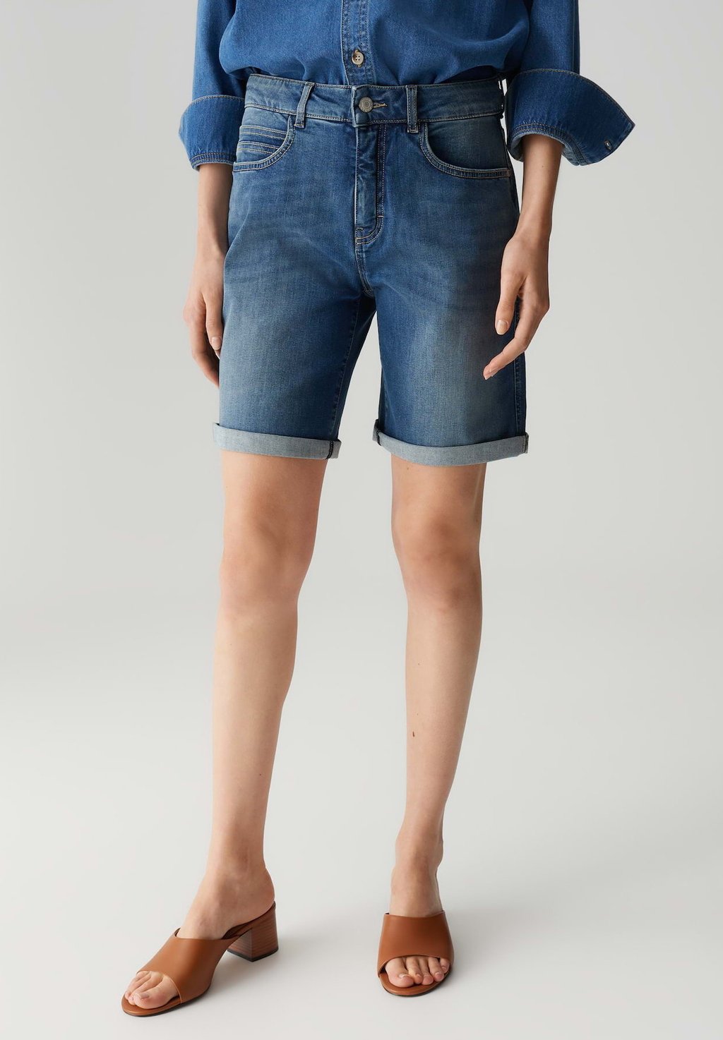 

Джинсовые шорты MID RISE WIDE FIT OPUS PANTS, цвет Mid Vintage Blue