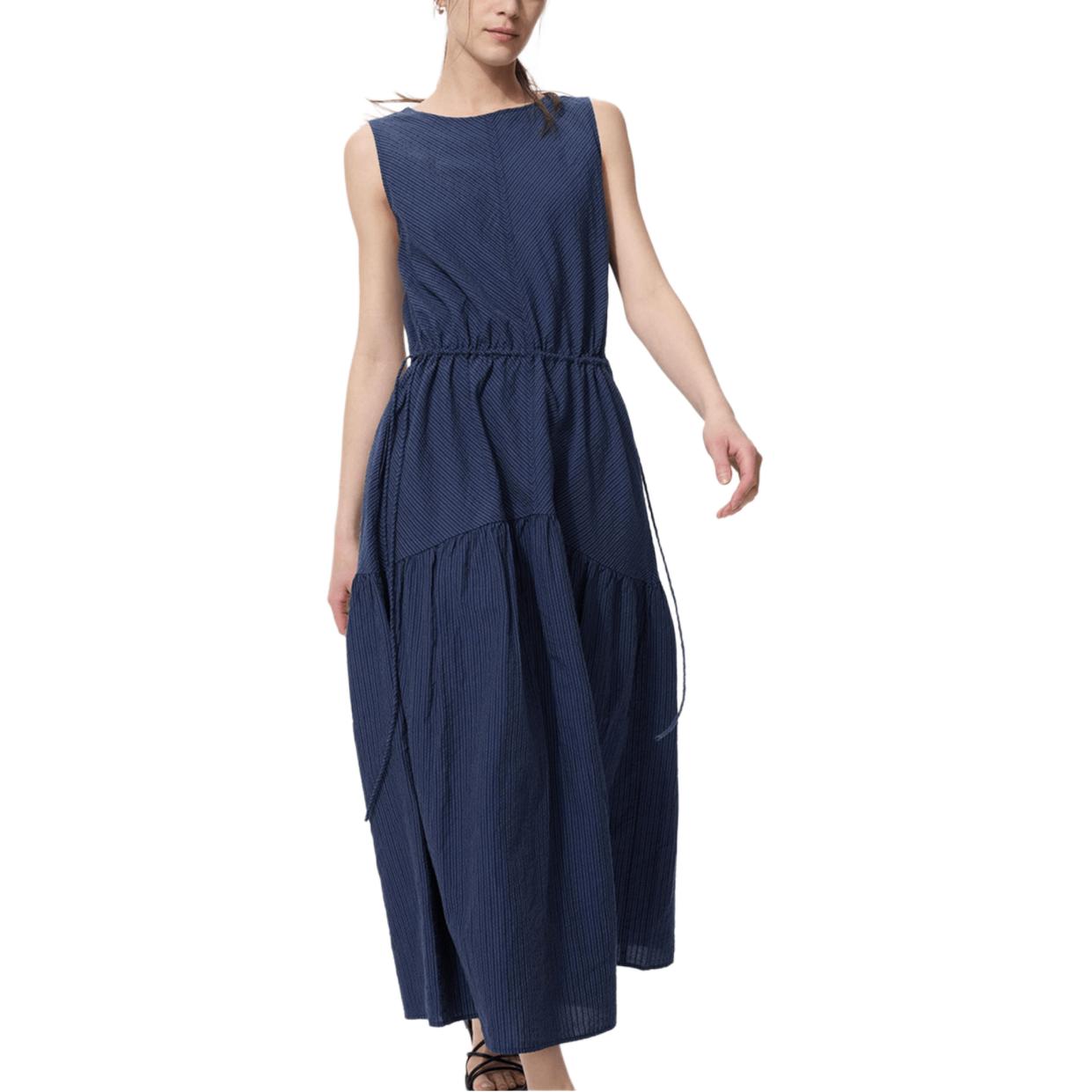 

UNIQLO SS26 Женский комплект из юбки и топа Navy Blue Moderate