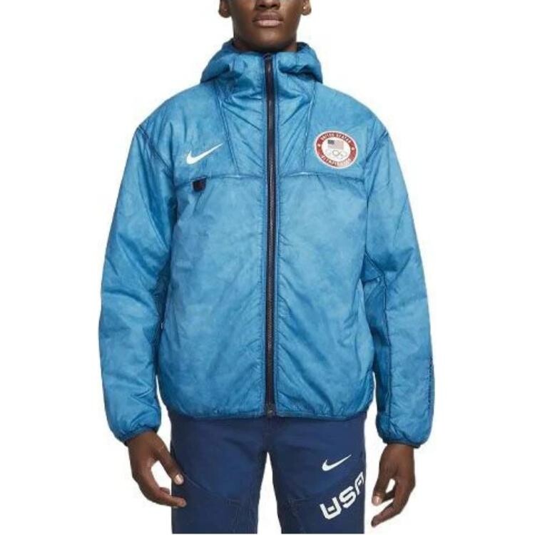 

Пуховик мужской синий Nike, синий