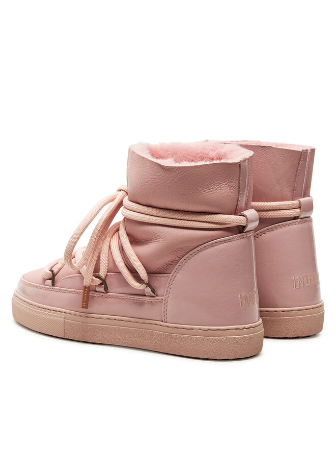 Зимние ботинки женские Inuikii Botas de nieve Gloss из кожи, розовый — фото 3