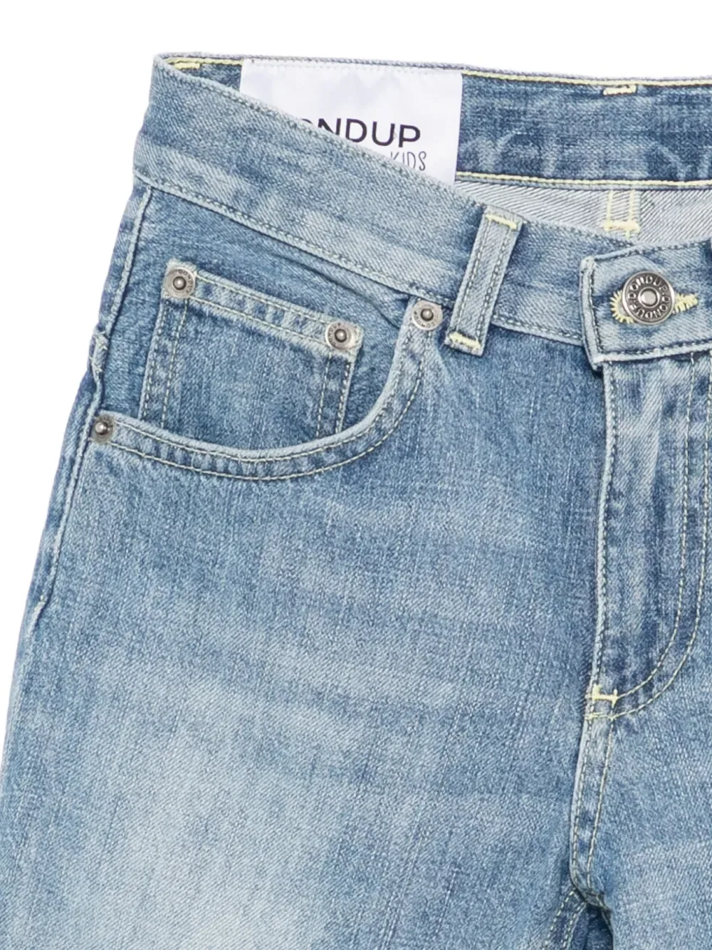Джинсовые шорты Newbrandon с эффектом потертости Dondup Kids, синий — фото 3