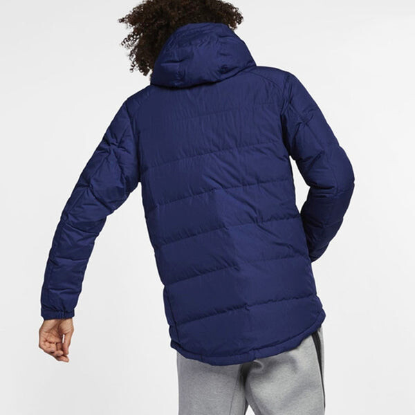 Пуховик Nike Outdoor Windproof Stay Warm Casual hooded down Jacket Navy Blue Dark blue, синий — фото 4