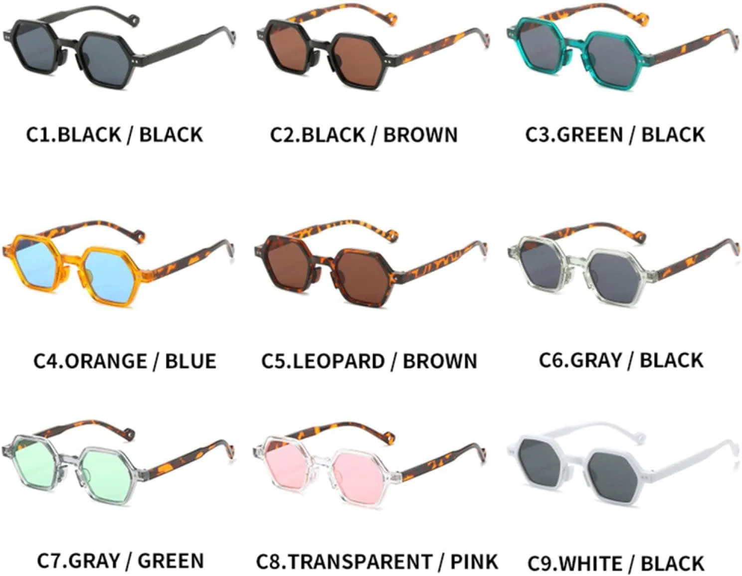 

Винтажные женские солнцезащитные очки, модные очки с прозрачными линзами, защита от УФ-излучения UV400, мужские солнцезащитные очки с заклепками SZVVBKK, Black