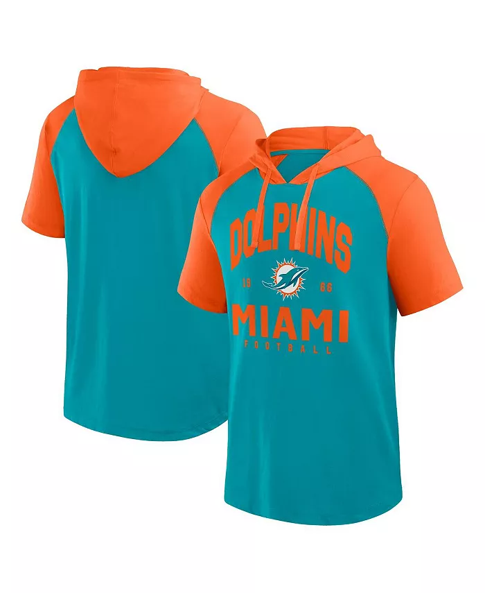 

Мужская толстовка-футболка Aqua Miami Dolphins Prime Logo Athletic