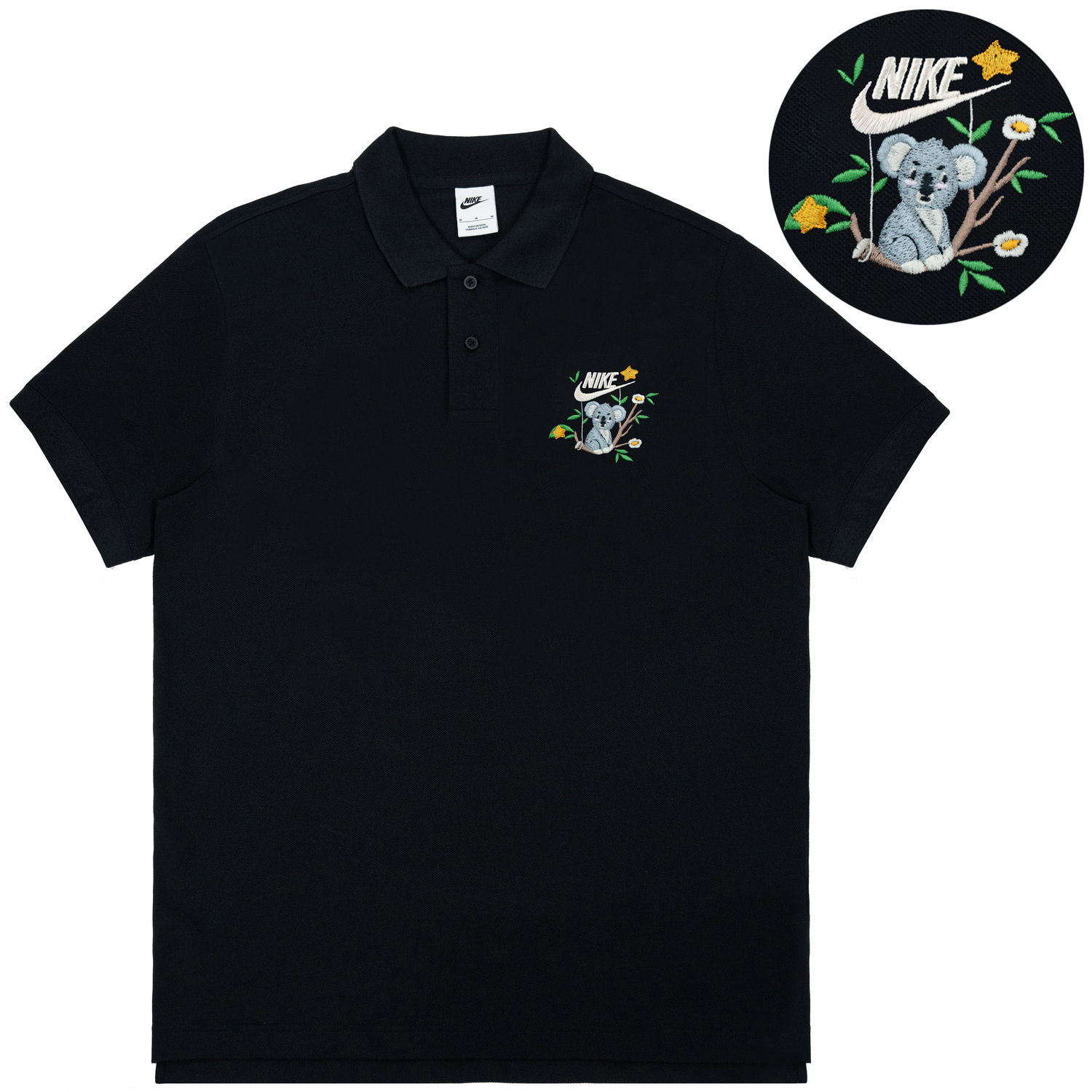 

Унисекс поло черное Nike, черный