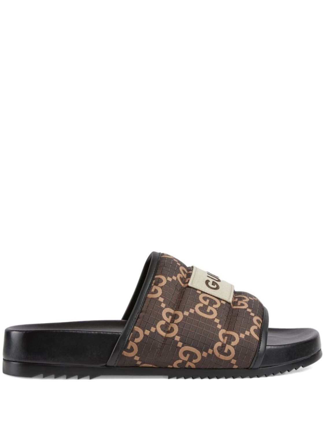

Gucci стеганые шлепанцы с узором GG Supreme, коричневый