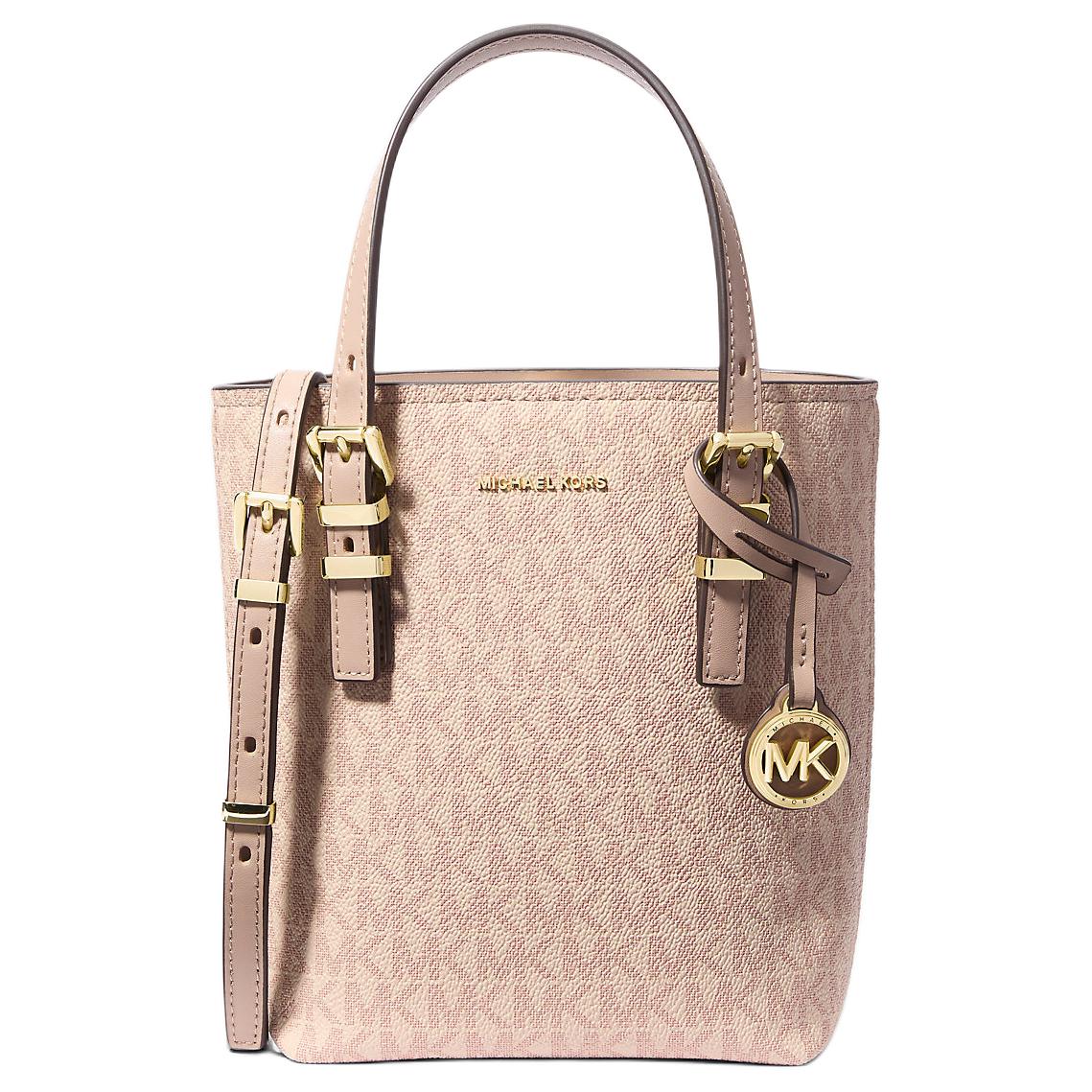 

MICHAEL KORS Сумка-ведро Quinn Coated Canvas, сумка через плечо, кроссбоди, женская сумка Pink