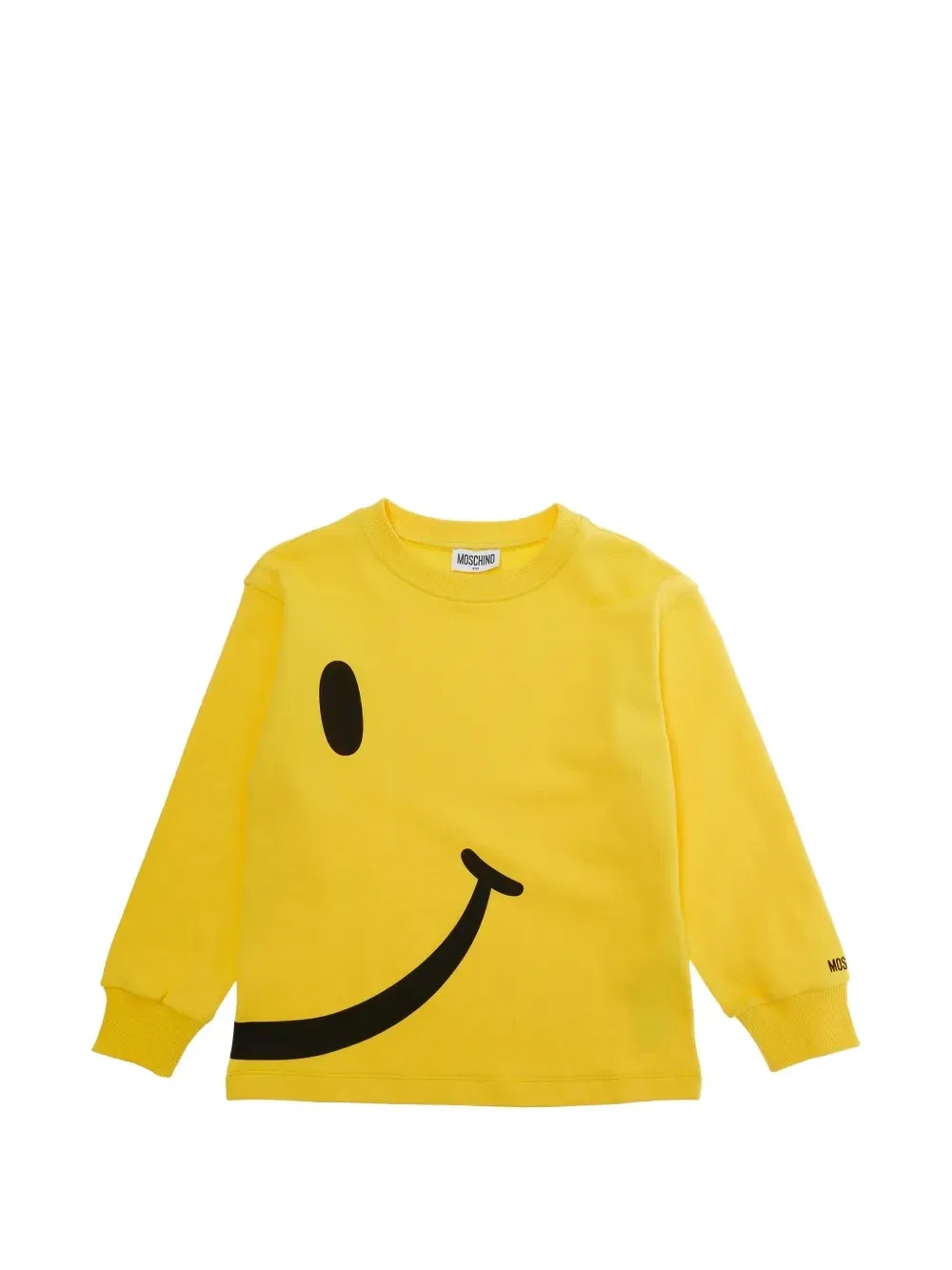 Свитер с круглым вырезом Moschino Kids, желтый