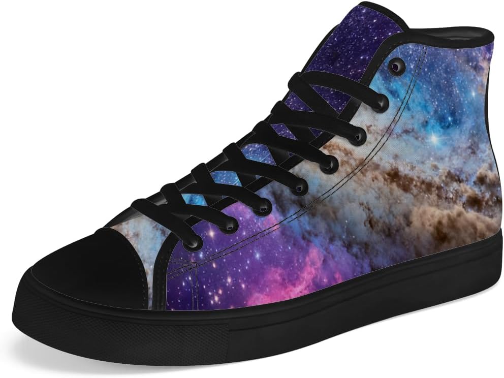 

Кеды Chebing Galaxy на высокой подошве из ткани, высокие кроссовки на шнуровке, повседневная обувь, подарок для мужчин и женщин, пурпурный