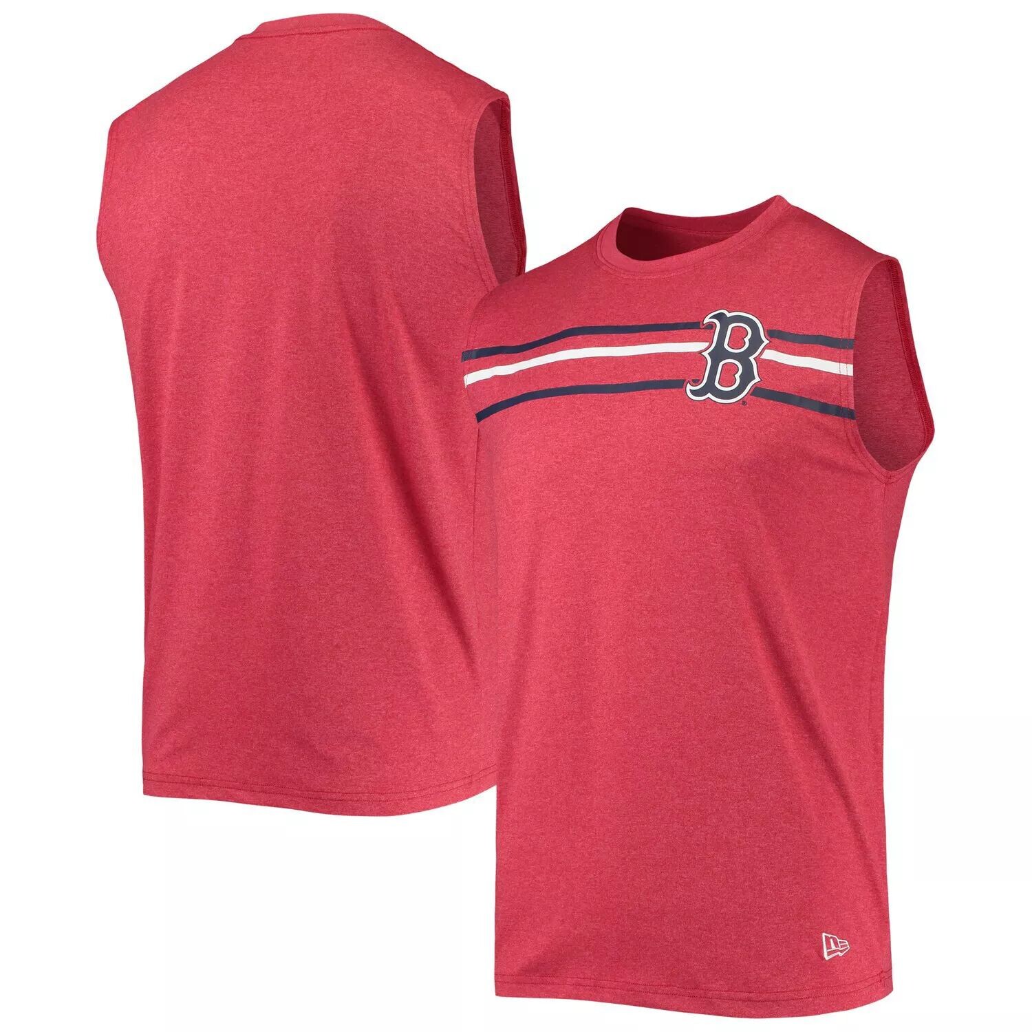 

Мужская красная майка New Era Heathered Boston Red Sox Muscle