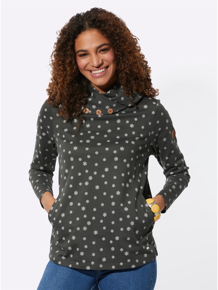 

Рубашка с водолазкой в графитово-белом цвете с принтом WITT WEIDEN