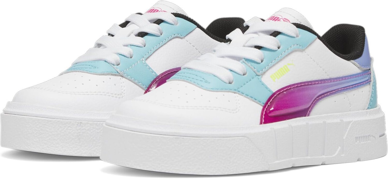 

Кроссовки PUMA Kids Puma Kids Cali Court Sugar Rush Sneakers, цвет Puma White/Intense Lavender/Hero Blue