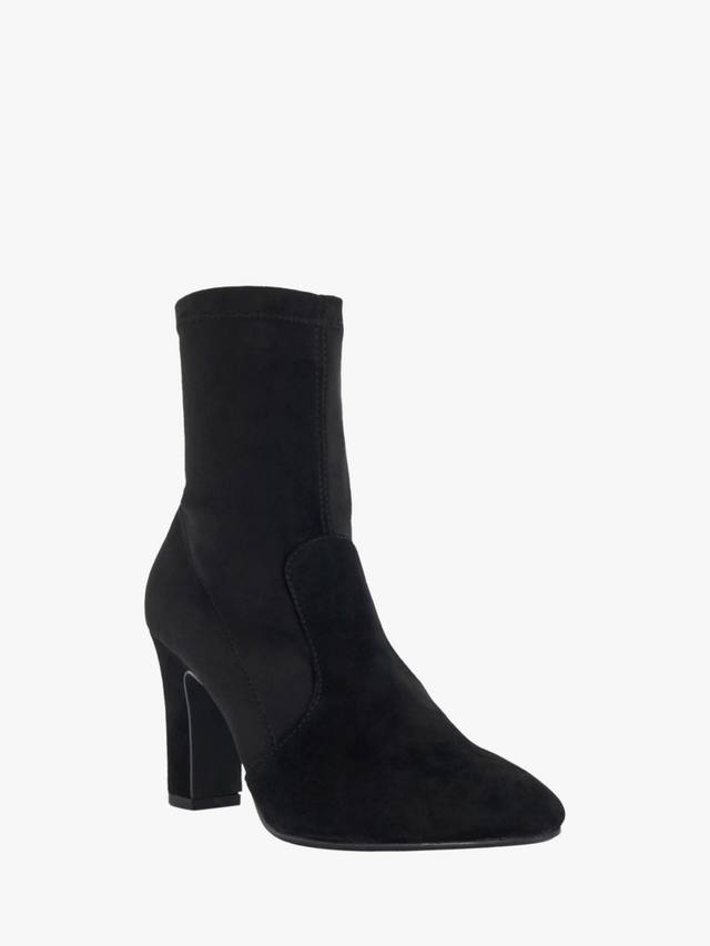 Optilly Wide Fit замшевые туфли-носки с миндалевидным носком Dune London, Black — фото 3