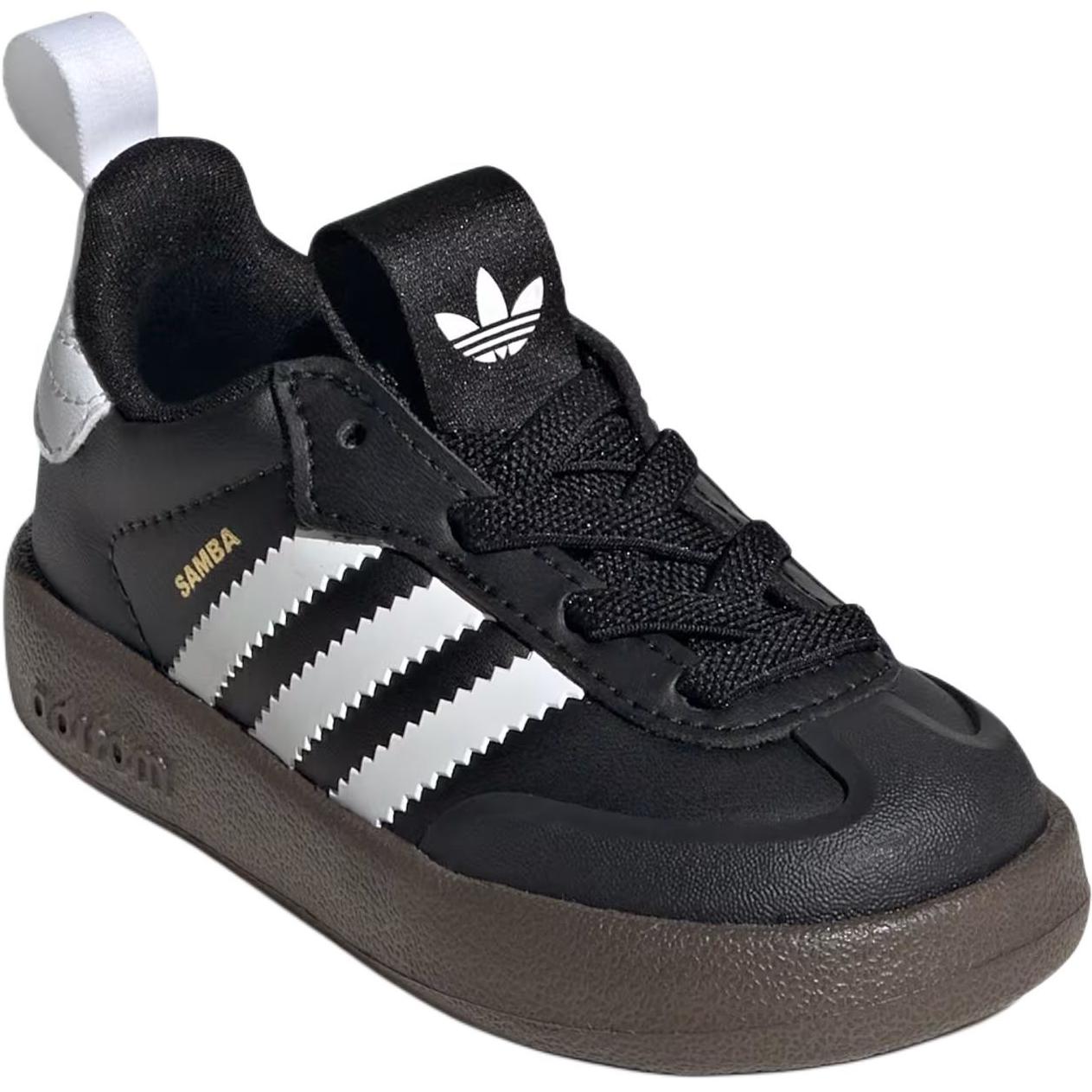 Износостойкие низкие детские туфли для младенцев и малышей Adidas Originals, черный/белый — фото 3