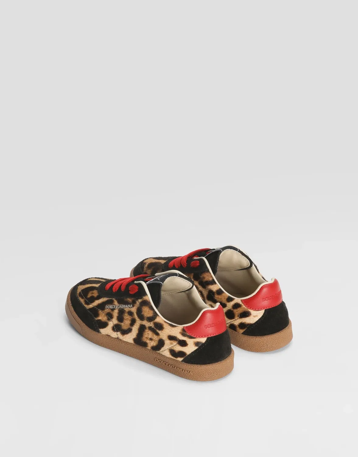 Кеды DG Originals из пони с леопардовым принтом DOLCE & GABBANA, коричневый — фото 3