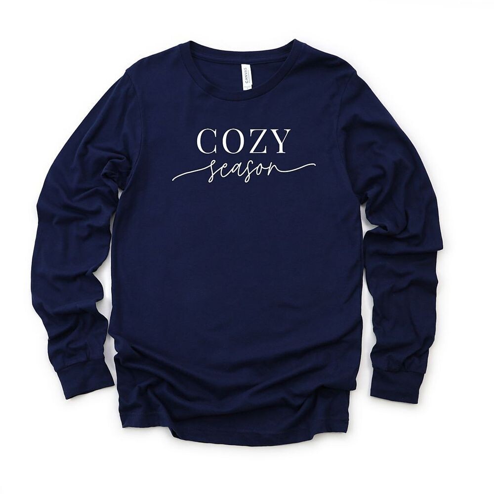 

Футболка Cozy Season с длинными рукавами и рисунком Simply Sage Market, цвет True Navy