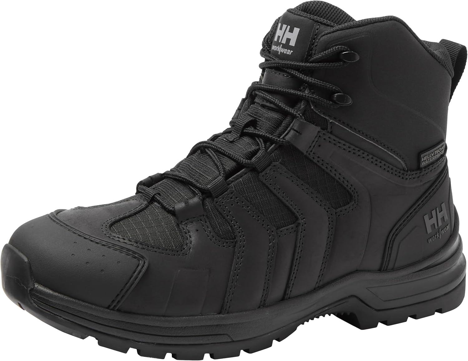 

Helly-Hansen Oslo Hiker Mid Aluminum Toe рабочие ботинки для мужчин - легкая кожа и Ripstop с амортизирующими стельками и нескользящей подошвой, рейтинг EH Helly Hansen, 990 Black
