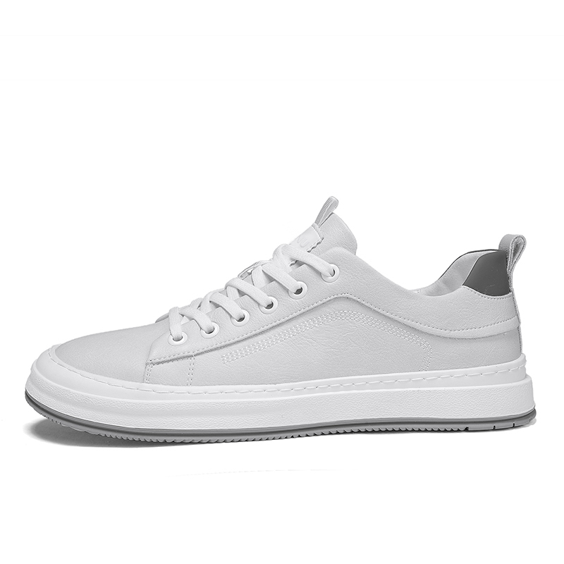 

Eminu Мужские скейтерские кроссовки низкие белые на флисовой подкладке, цвет White Fleece-Lined
