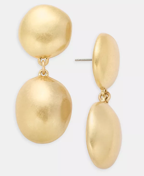 

Двойные серьги-подвески в форме скульптурного диска, эксклюзив от Macy's Style & Co, gold