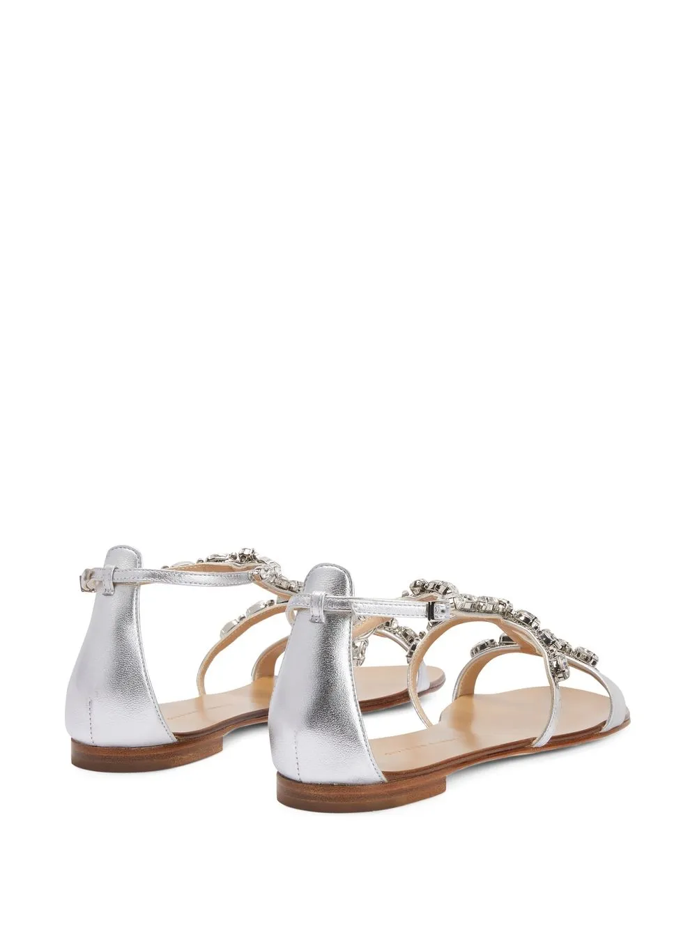Сандалии Eliza с открытым носком Giuseppe Zanotti, серебяный — фото 3