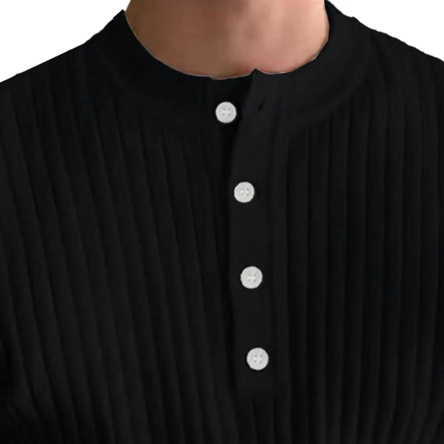 Толстовка-пуловер для мужчин с длинным рукавом и застежкой, Casual, Slim Fit, легкая, для зимы и осени — фото 4