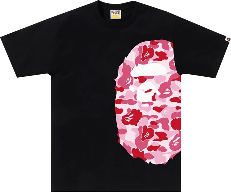 

Футболка BAPE ABC Camo Side Big Ape Head 'Black/Pink', черный