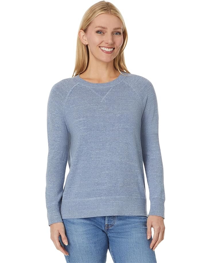 

Свитер L.L.Bean Organic Cotton Slub Crew Neck Sweatshirt Sweater, цвет Indigo