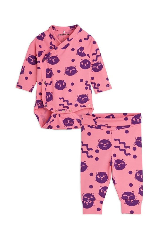 

Комплект для новорожденных "Извивающиеся котики" Mini Rodini, розовый