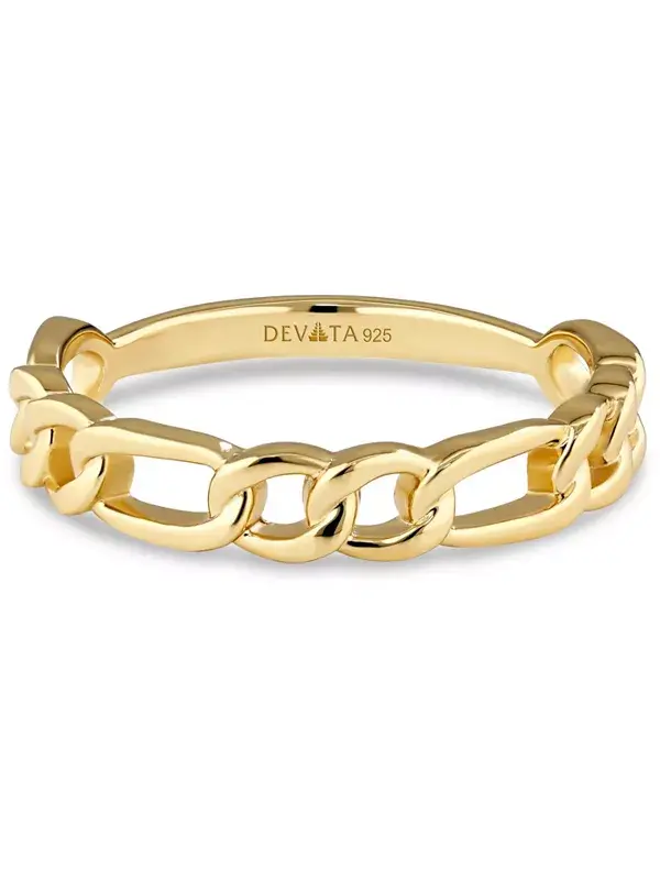 

Кольцо-Звено Figaro из позолоченного серебра 925 пробы, размер 7 Devata, gold