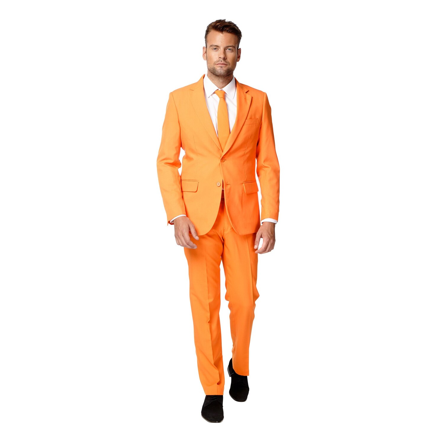 

Мужской однотонный костюм и галстук Slim Fit OppoSuits, оранжевый