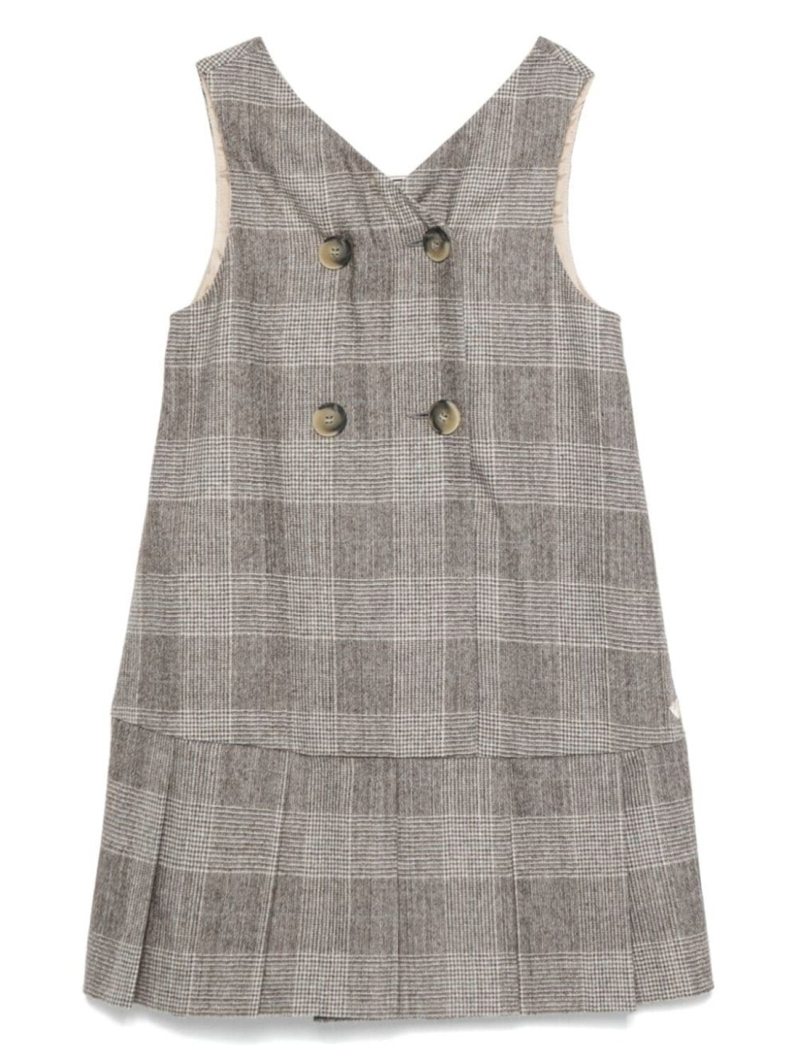 

Клетчатое платье Emporio Armani Kids, нейтральный цвет