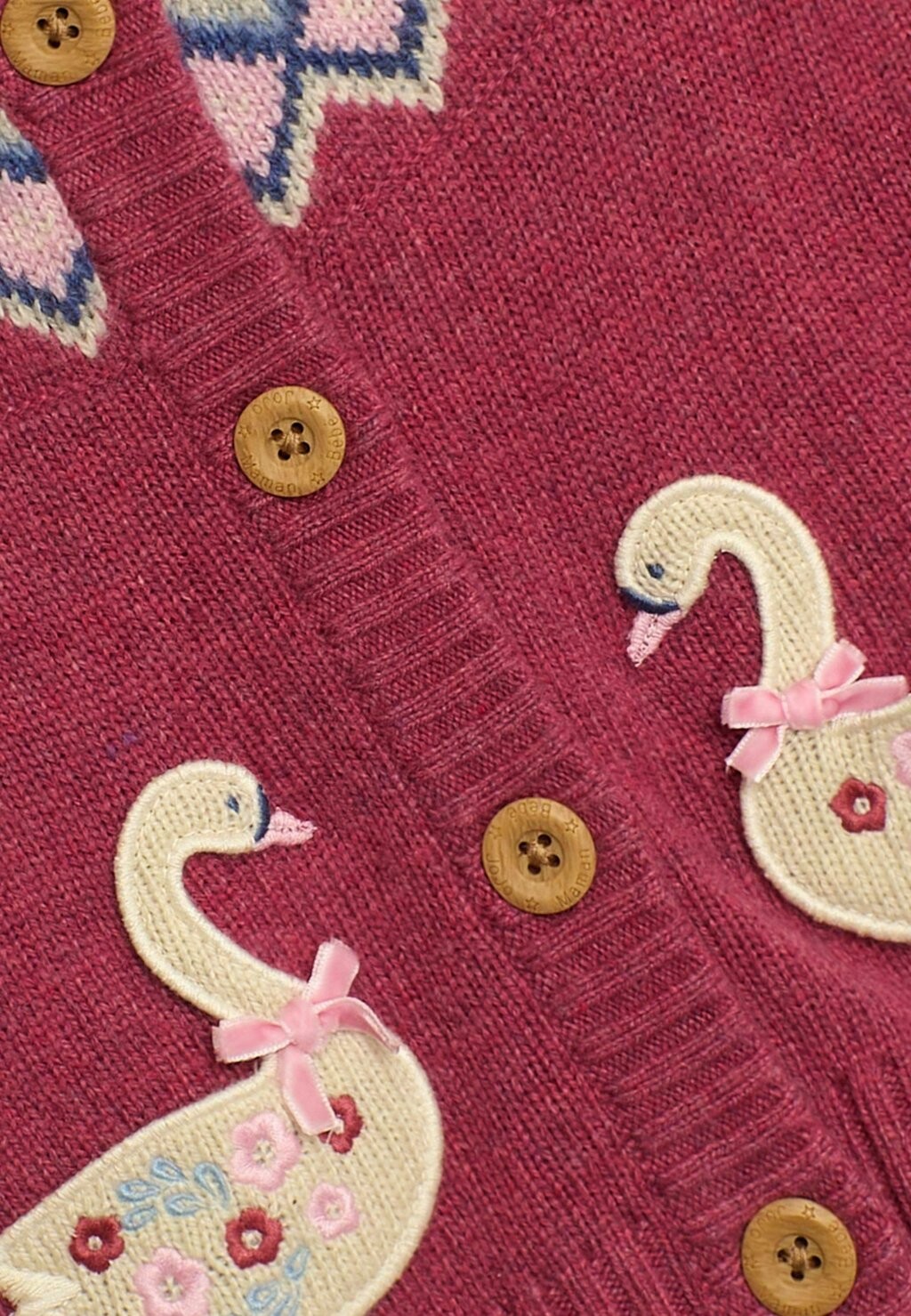 

Кардиган SWAN FAIR ISLE REGULAR FIT JoJo Maman Bébé, розовый