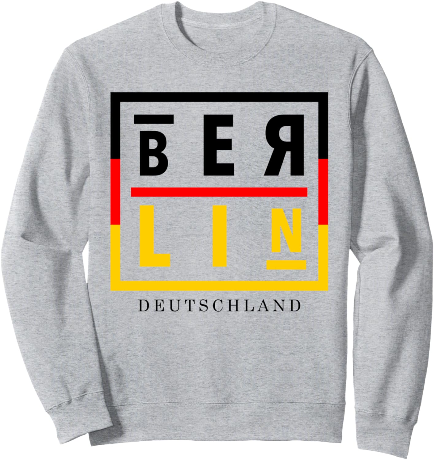 

Я люблю Берлин, крутая абстрактная толстовка в квадратном стиле с изображением Берлина, Германия Bahaa'S Tee, серый