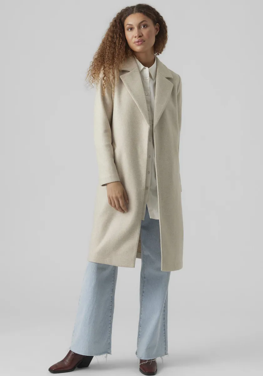 

Длинное пальто Vero Moda "VMFORTUNEAYA SS23 LONG COAT NOOS", цвет Oatmeal Melange