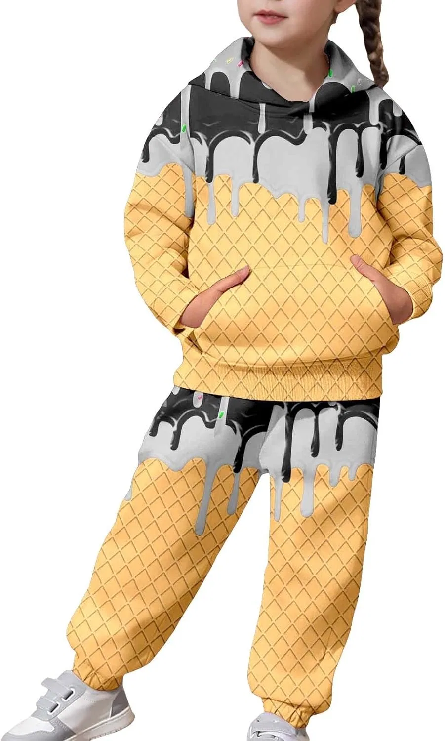 Детский спортивный костюм Ice Cream, 2 предмета, 11-black