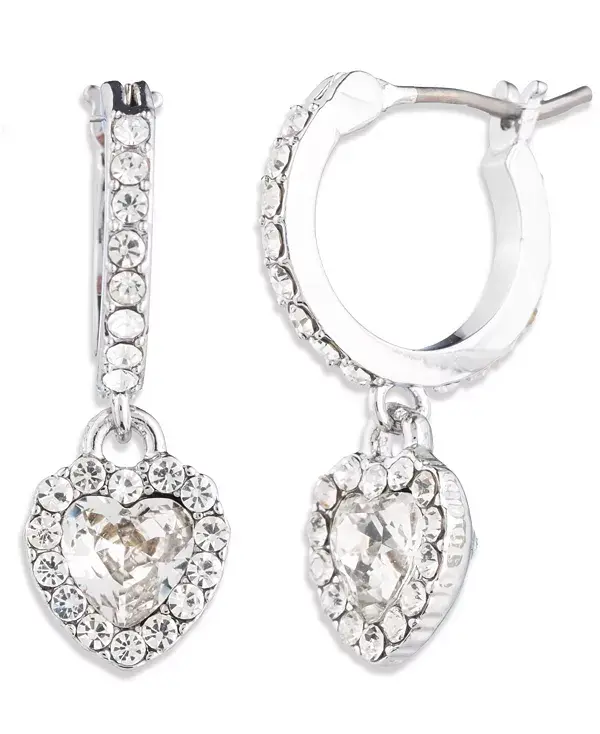 

Серьги-Кольца в форме сердца из стекла, серебристого и золотистого оттенков Givenchy, white