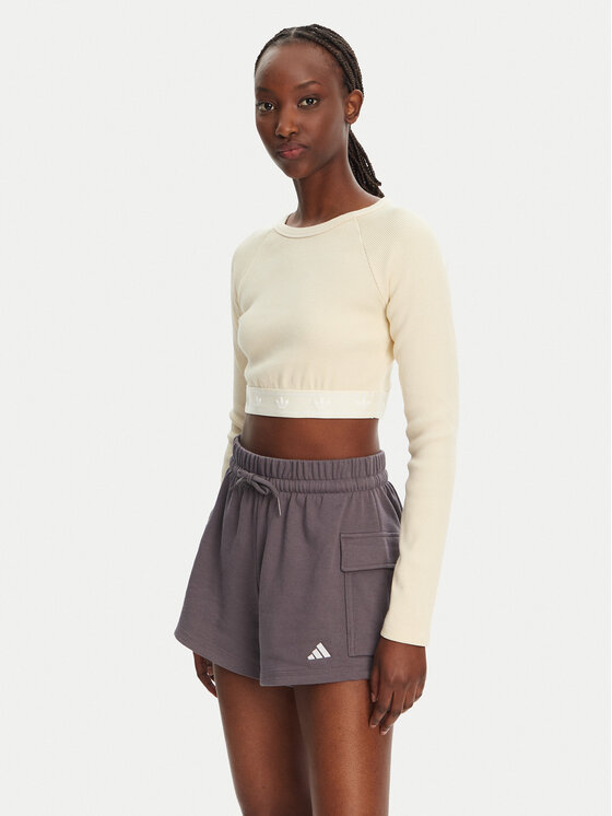 

Облегающая блузка Ribbed JD0013 Adidas, бежевый