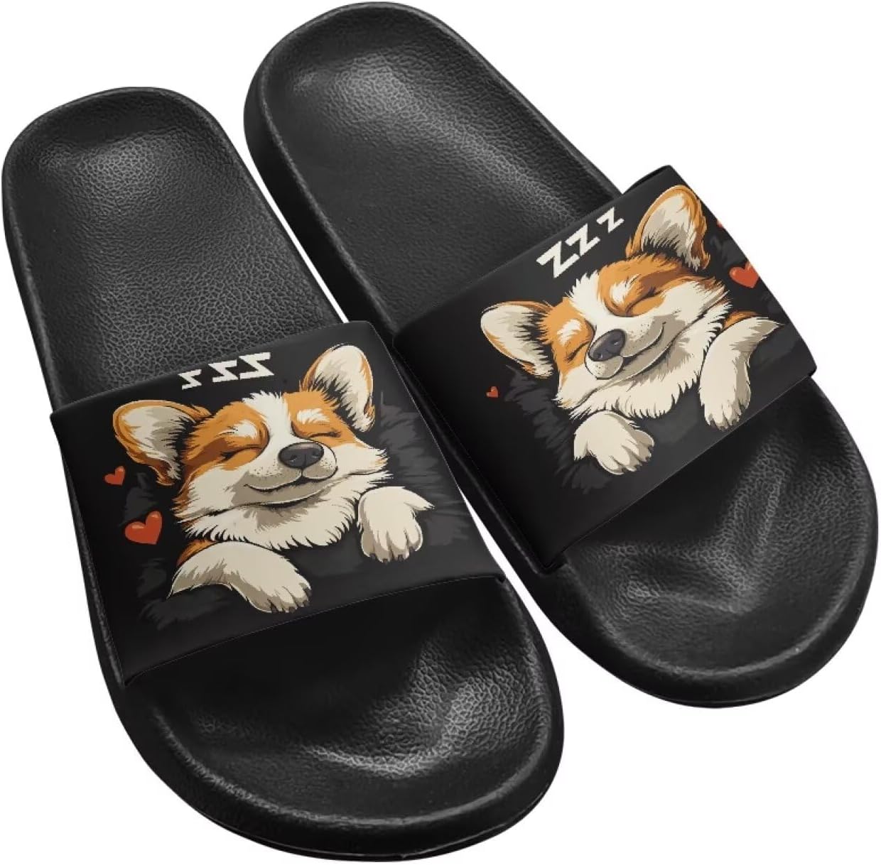 

Сандалии-шлепанцы Jrysaedy для женщин и мужчин, ультракомфортные, восстанавливающие форму, мягкие летние пляжные тапочки, Sleeping Corgis