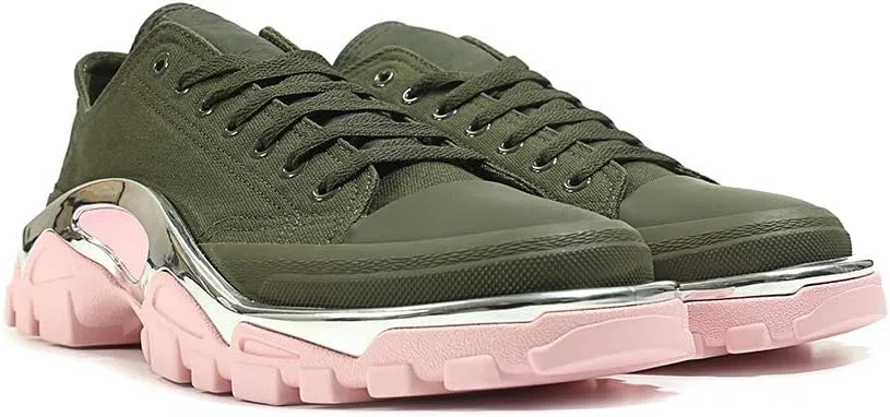 Кроссовки Adidas by RAF Simons Detroit Runner (оливково-розовый/серебристый) EU — фото 2