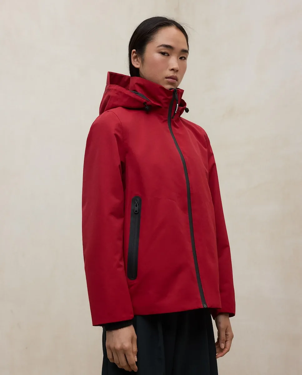 

Женское пальто с капюшоном и боковыми карманами Ecoalf, красный