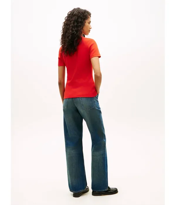 Футболка slim fit Tommy Hilfiger, оранжевый — фото 3