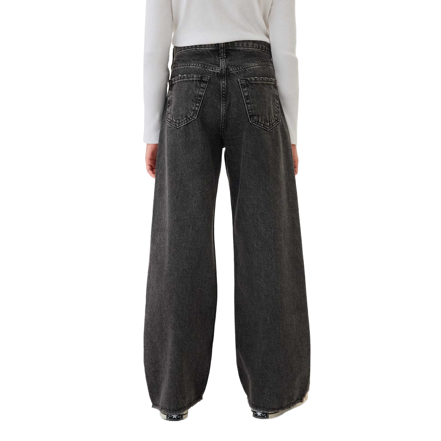 Джинсы Low Rise Stride Wide Leg для детей 3-7 лет GAP, washed черный — фото 4