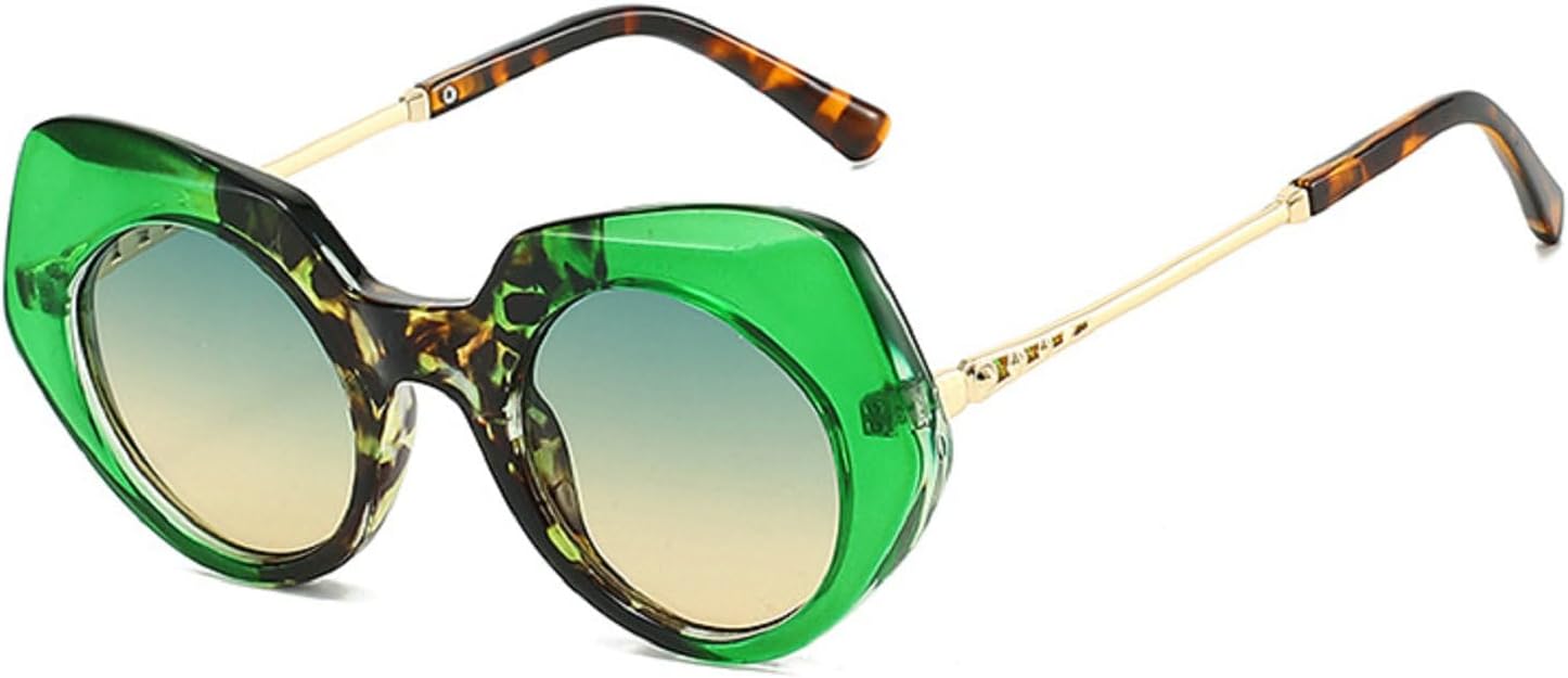 

Большие солнцезащитные очки-пилот для женщин, крупная оправа, роскошные солнцезащитные очки неправильной формы для активного отдыха, защита от УФ-излучения UV400 mincl, Green